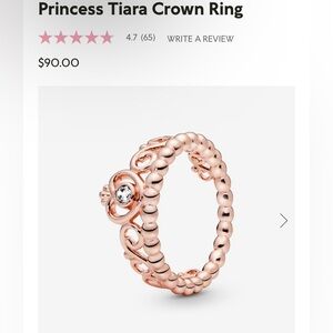 Pandora Rose Gold Tiara Ring